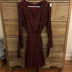 Be by Chetta B Polka Dot Long Sleeve Dress